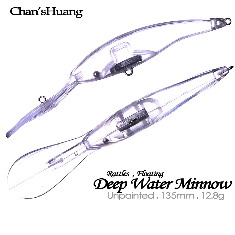 Fishing Lure Topwater - Chan’sHuang 20PCS Unpainted Blanks Bait 13.5cm