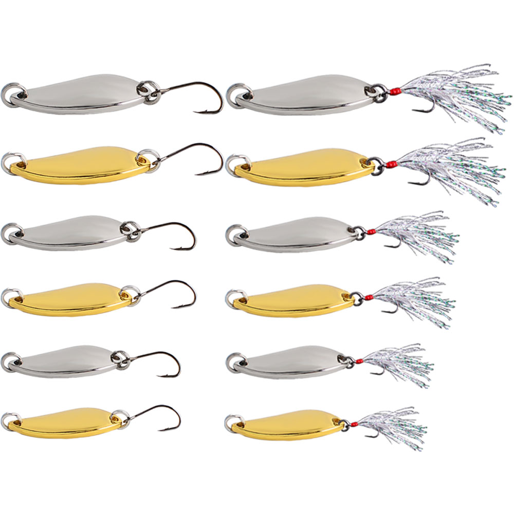 12pcs Metal Spoon Spinner Lure - Fishing Lure Crankbait review and price