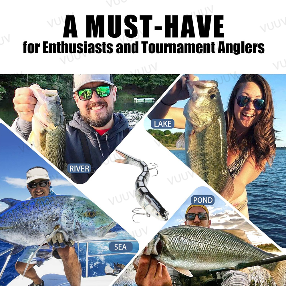 10 pcs Multi-Joint Swimbait Fi - Fishing Lure Popper review and price
