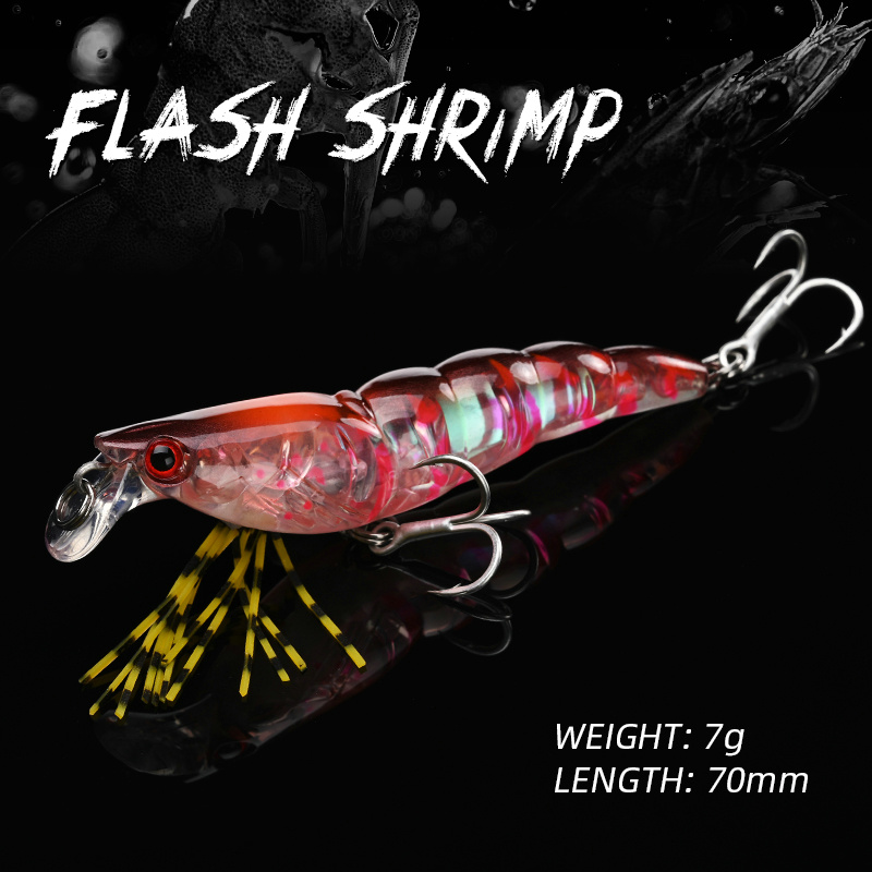 ALLBLUE 3D Flash Shrimp 70mm 7 - Fishing Lure Swimbait review and price