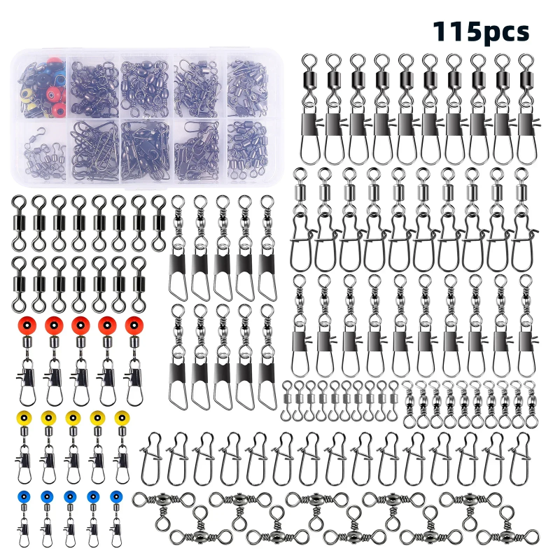 115pcs Fishing Swivel Connecto - Fishing Lure Kit review and price