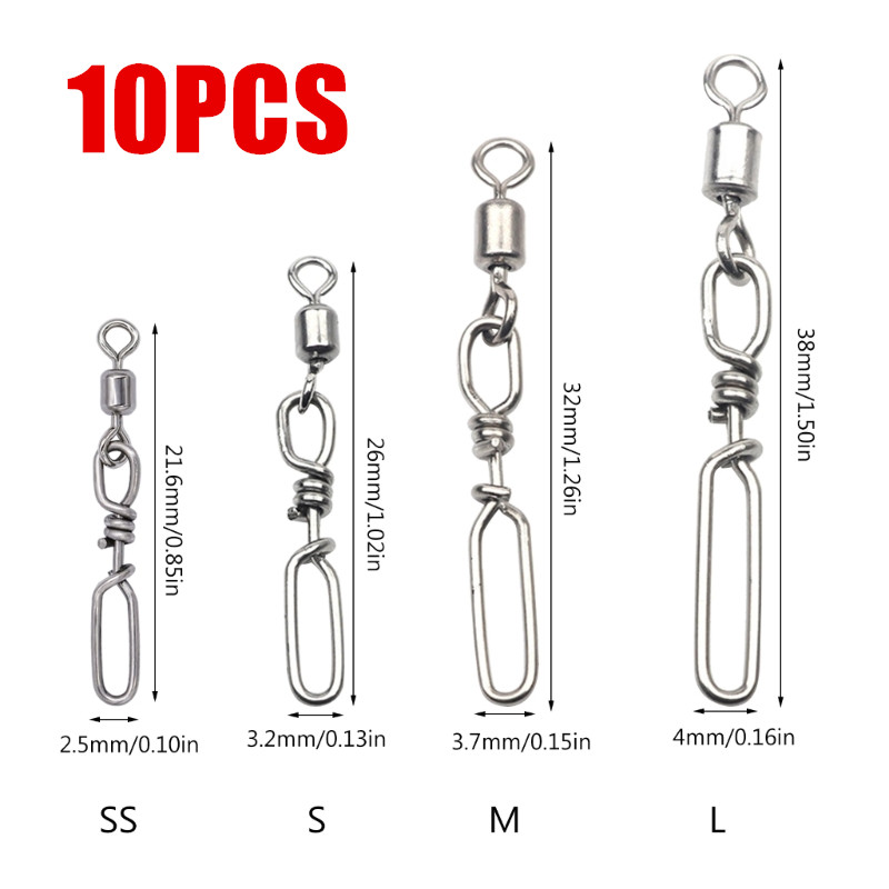 10Pcs Stainless Steel Quick Sn - Fishing Lure Kit review and price