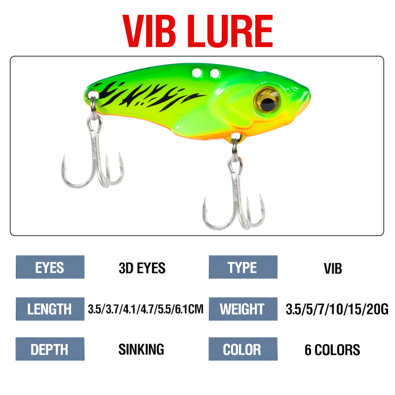 6PCS Metal VIB Lure 5g 7g 10g  - Fishing Lure Swimbait review and price