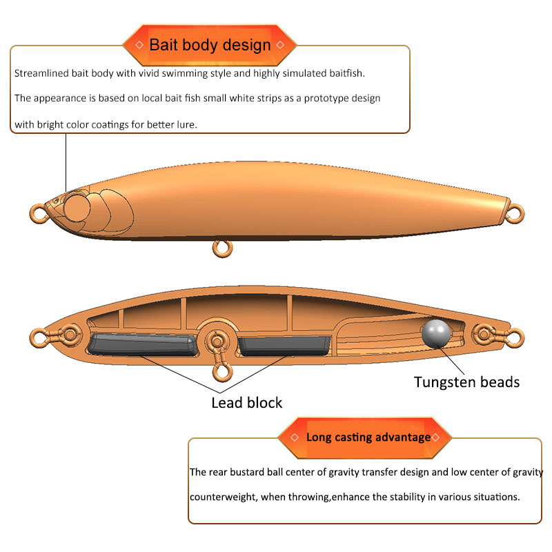 Water Sniper 10.5g 75mm Jerk P - Fishing Lure Jerkbait review and price