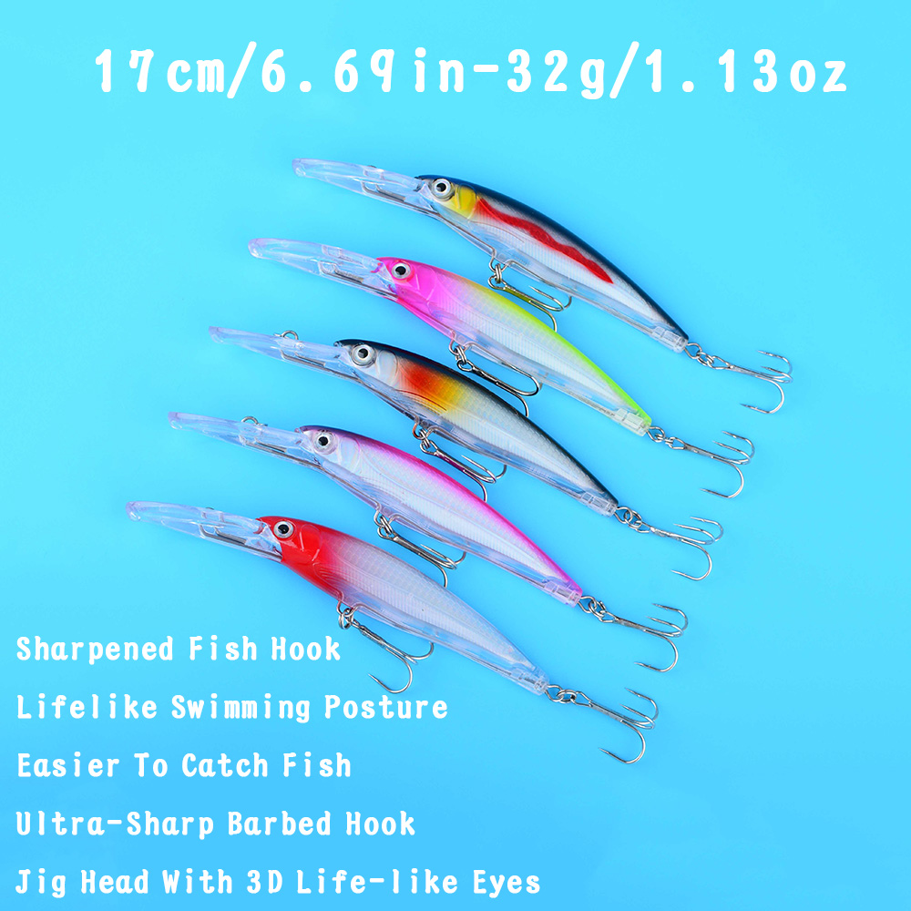 1pc 17cm 32g Deep Diving Large - Fishing Lure Crankbait review and price