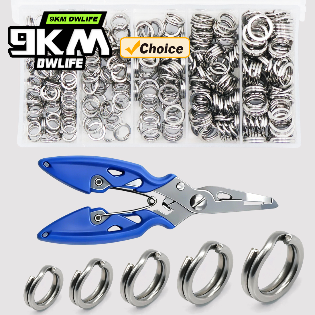 9KM Fishing Split Rings with P - Fishing Lure Kit review and price