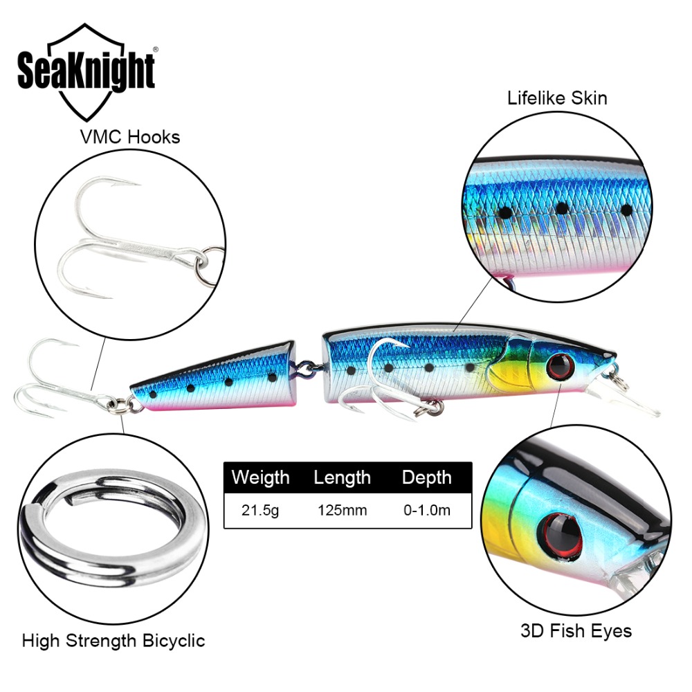 SeaKnight Minnow SK041 Jointed - Fishing Lure Popper review and price