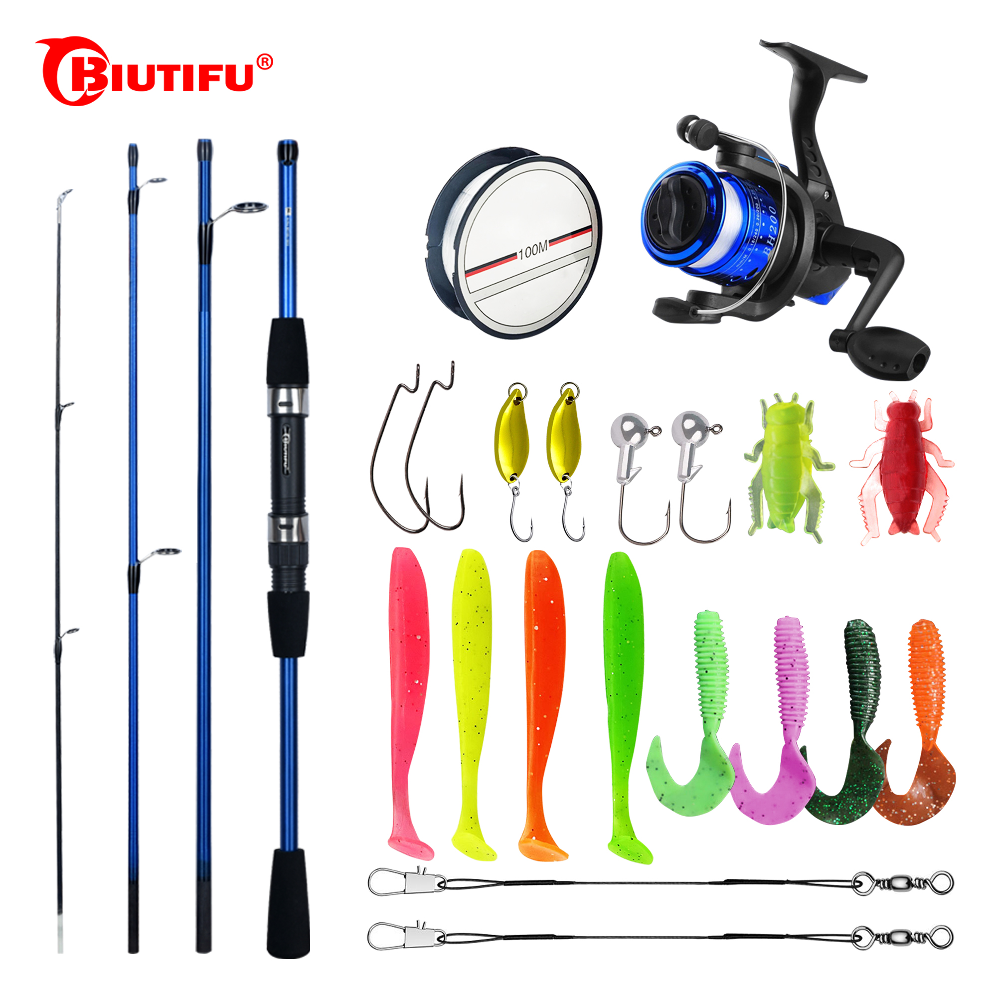 BIUTIFU Spinning Fishing Rod S - Fishing Lure Spinnerbait review and price